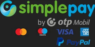 SimplePay, Mastercard, Maestro, Visa, Amex, PayPal